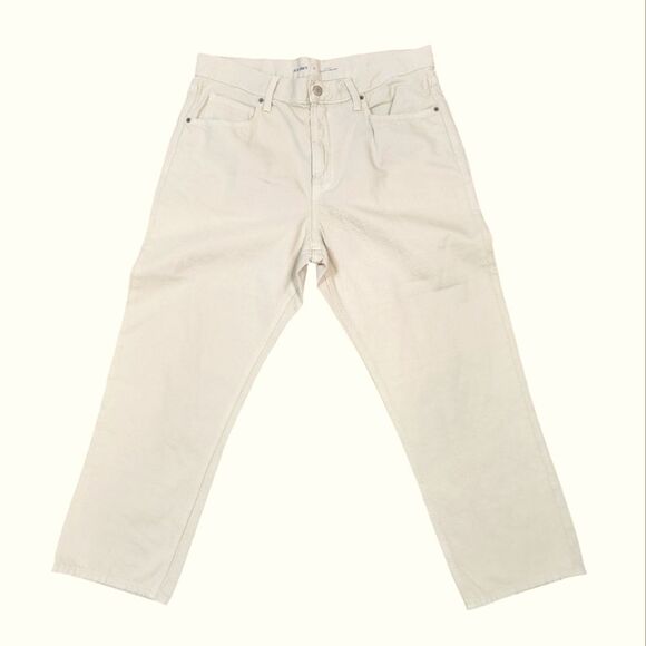 Old Navy High Waisted Slouchy Straight Cropped Jeans Pants Sand Khaki Tan 12 New - Picture 3 of 12